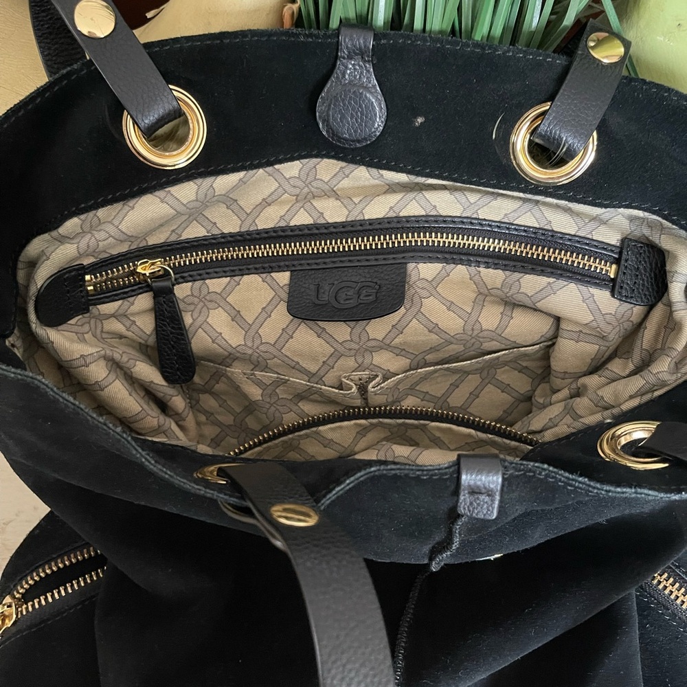 UGG Seldon Black Suede Tote - Picture 6 of 10